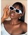 JUDOO Rectangle Sunglasses for Women Man Narrow Square Trendy Retro Sun Glasses UV400
