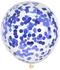 5Pcs 12inch Confetti Latex Balloons - Blue
