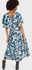 Cape Sleeve Printed Dress