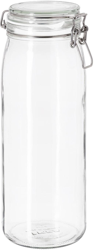 KORKEN Jar with lid - clear glass 2 l