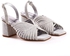 Mr Joe Shiny Strappy Heeled Sandals - Silver