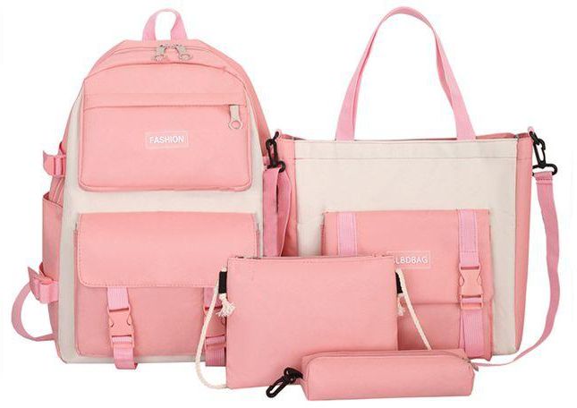 Fashion School Bags For Girls Backpack Bag Combo Set-4Pcs