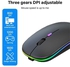 Bluetooth Dual Model LED 2.4Ghz Rechargeable Wireless Bluetooth Mouse