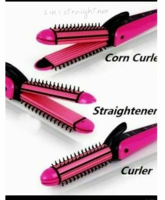 Nova Hair Straightener And Curler - 3 In 1 Set.