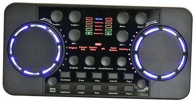V300 Live Sound Card Universal Black Professional Noise Reduction Easy