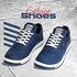 Casual Lace Up Sneakers - Navy Blue