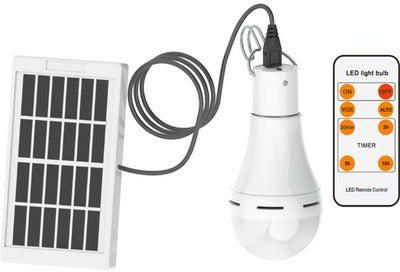 مصباح LED يعمل بالطاقة الشمسية بقدرة 7 وات مع جهاز تحكم عن بعد أبيض 14.00X7.50X9.00سم