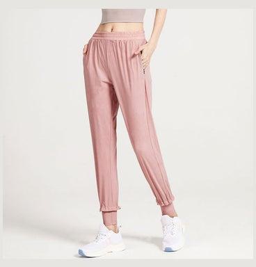 Loose Fit Ankle-Banded Pants Pink