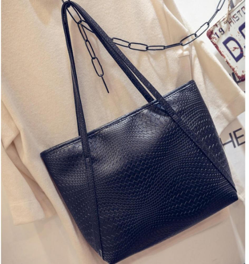 Osuki Elegant 12209 Leather Shoulder Handbag (Black)