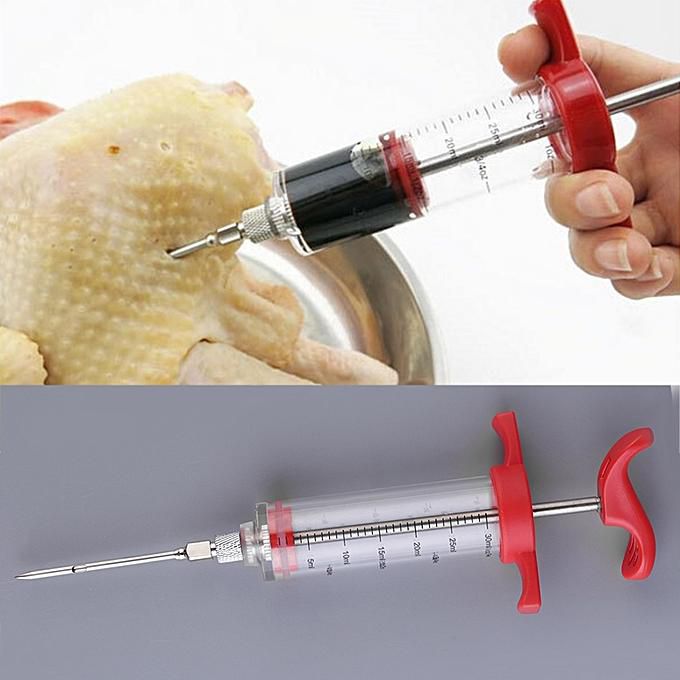 Details about   Meat Marinade Injector Flavor Syringe Cooking Meat BBQ Cooking Chicken Needle
