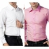 2-In-1 Classic Men's Formal Fit Shirts - White And Pink