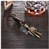 FSGS Creative Keychain Alloy Robot Retro Woven Leather Key Chain FSK010 Antique Bronze Plated