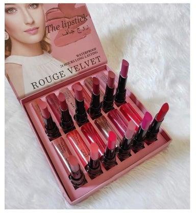 ‏12 color long lasting lipstick set