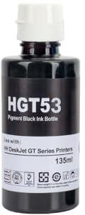 Nexnova® GT53XL Black 135ml for HP Printer DeskJet Smart GT ink Tank 319/410/419 Smart Tank 500/508/511/515/518/519/530/531/538/571/615/618/655 DeskJet GT 5810/5820/5822 Ink Tank
