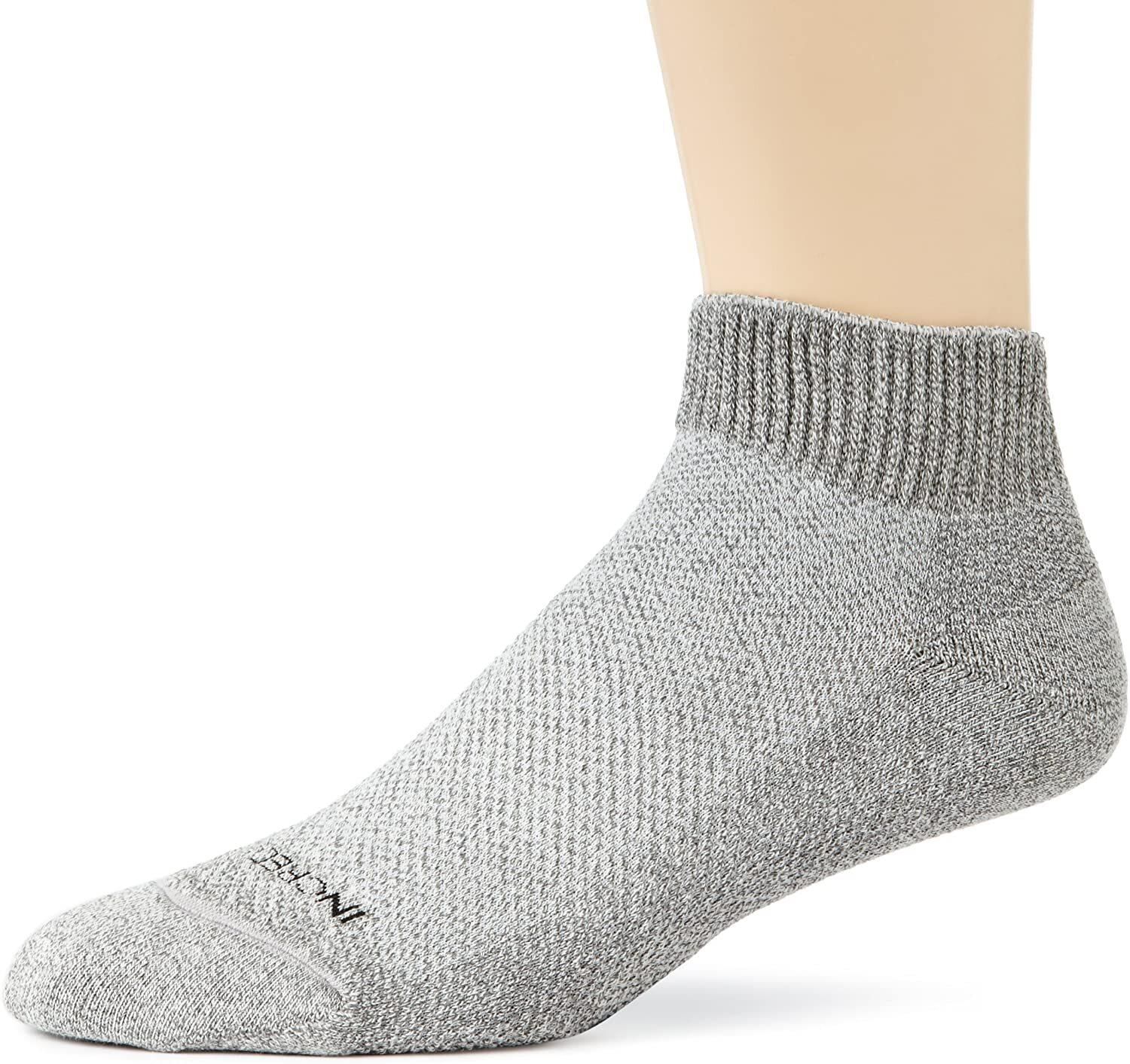 Incrediwear Incredisocks Diabetic Ankle Sock With Bamboo Charcoal/Germanium Blend, Grey, Medium