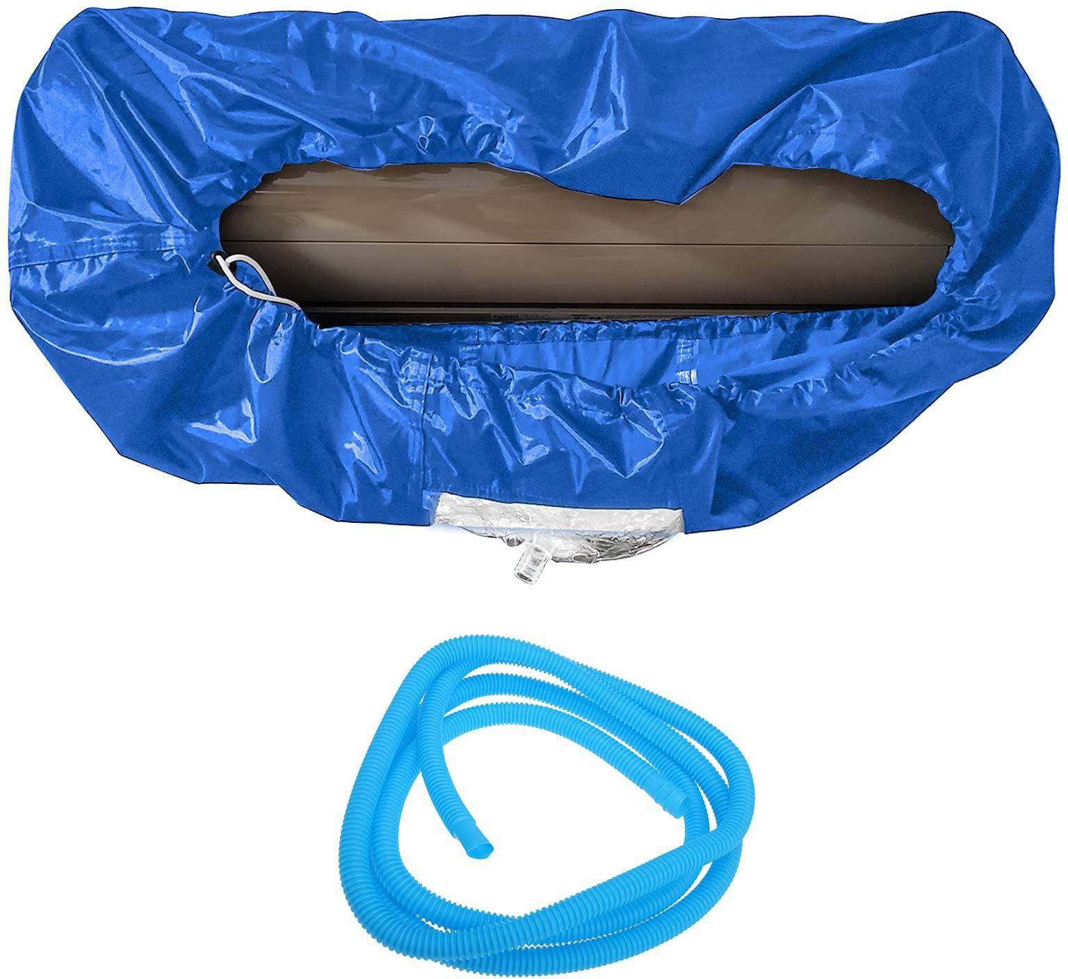 Yaegoo AC Dust Washing Clean Protector Bag with 10ft Drain Hose - Blue