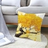 أغطية وسادات من Daesar للكريسماس ، قطعة واحدة من أغطية الوسائد فن زخرفي بنمط عباد الشمس برتقالي أصفر كيس وسادة 16x16 بوصة بوليستر