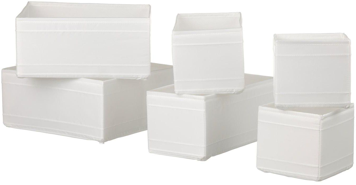 SKUBB Box, set of 6 - white