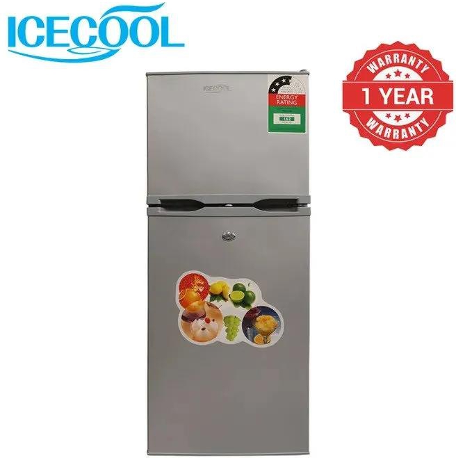 ICECOOL 118L Double Doors Refrigerator with Lock and Keys
