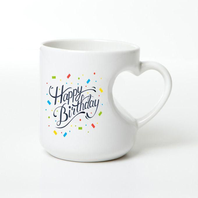 008-Happy Birthday Mug Heart Handle Mug
