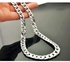 Silver Steel Cuban Necklace