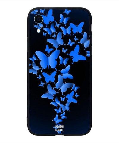 Skin Case Cover -for Apple iPhone XR Blue Butterflies Blue Butterflies
