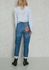 Embroidered Back Pocket Straight Jeans