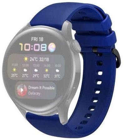 Silicone Replacement Strap Watchband for Huawei Watch 3/3Pro Dark Blue