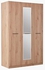 هوم بوكس خزانة ملابس بثلاثة أبواب مع مرآة من اوربان 59.6 × 216 × 136.6 سم، بني