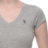 U.S. Polo Assn. 2121200H1CK-GRAY V Neck T-Shirt for Women - M, Gray