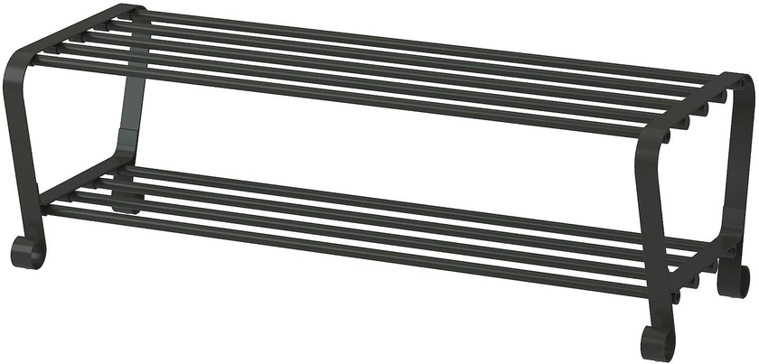 PORTIS Shoe rack - black 90x34x28 cm