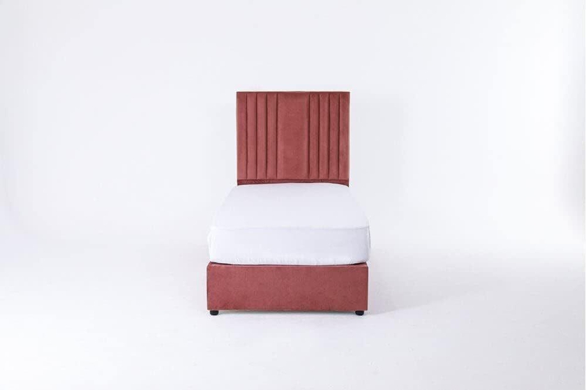 PAN Home Home Furnishings Polina Single Bed Velvet 120x200 Pink