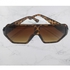 Large Oversized Hexagon Flat Top Sunglasses Brown Unisex