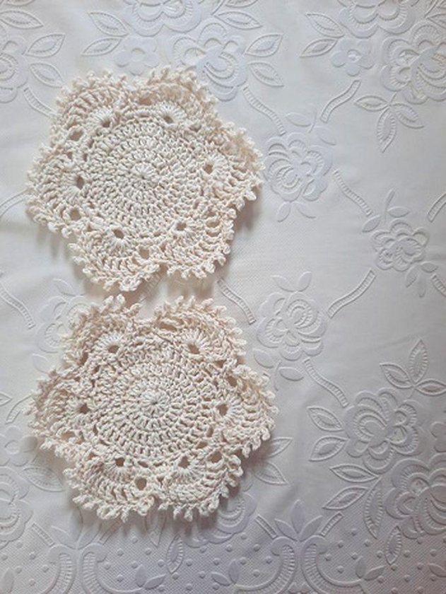 Handmade Crochet Elegant Coaster Set - 2 Pcs