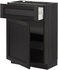 METOD / MAXIMERA Base cabinet with drawer/door - black/Lerhyttan black stained 60x37 cm