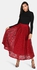 Casual Lace Skirt Maroon