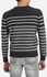 Cellini Striped Round Neck Pullover - Grey & Dark Grey