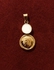 Gold Necklace And Pendant Gold Plated With Coin Shape And Saeshell Stone