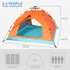 GO2CAMPS Camping Tent 4 Person, Instant Automatic 1 Minute Pop Up Dome Tent,Portable Windproof Lightweight for Family Backpacking Hunting Hiking Outdoor Beach Tent and Picnic Tent (Multicolors)