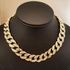 18" Gold Plated Finish Iced Out Miami Cuban Link Choker Chain