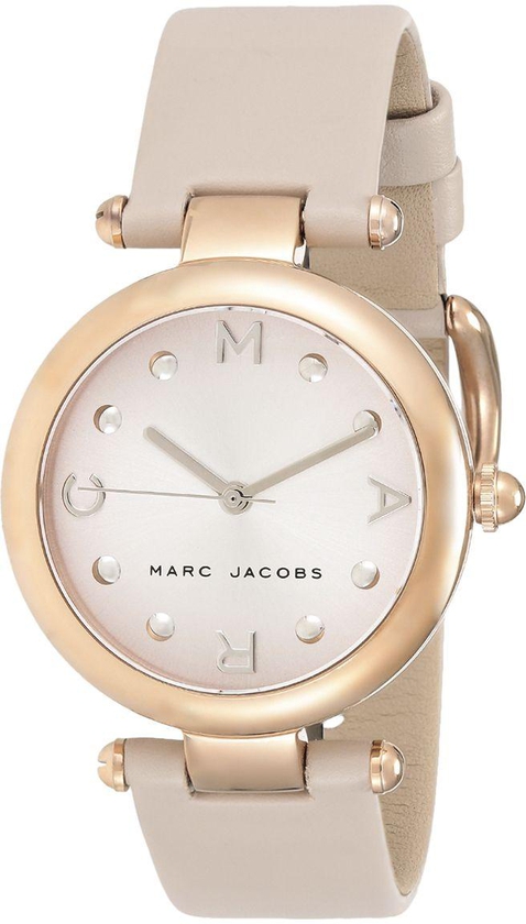 Marc by Marc Jacobs Women's Silver Dial Leather Band Watch - MJ1464