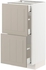 METOD / MAXIMERA Base cab with 2 fronts/3 drawers - white/Stensund beige 40x37 cm