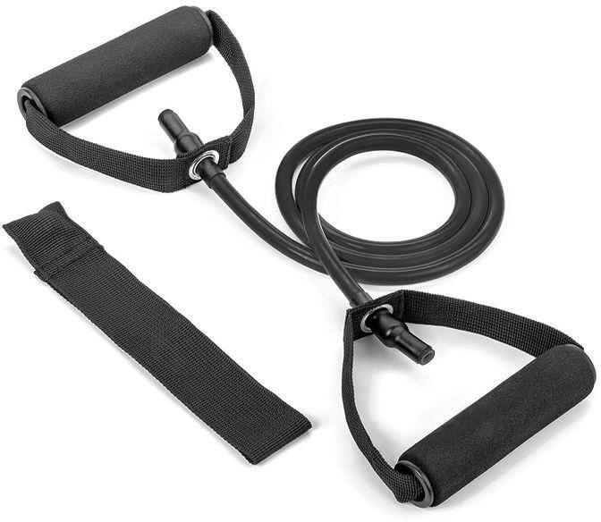 Pull String For Fitness And Aerobics With Door Anchor 20-25 LB - Black