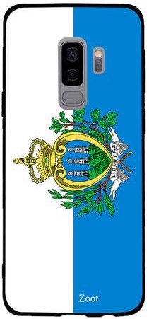 غطاء حماية لهاتف سامسونج جالاكسي S9 بلس بلون علم سان مارينو