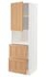 METOD / MAXIMERA Hi cab f micro w door/2 drawers, white/Nickebo matt anthracite, 60x60x200 cm - IKEA