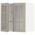 METOD Wall cabinet w shelves/2 glass drs, white/Lerhyttan black stained, 60x60 cm - IKEA