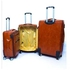 Pioneer PU Brown Leather Pioneer travel suitcase bag