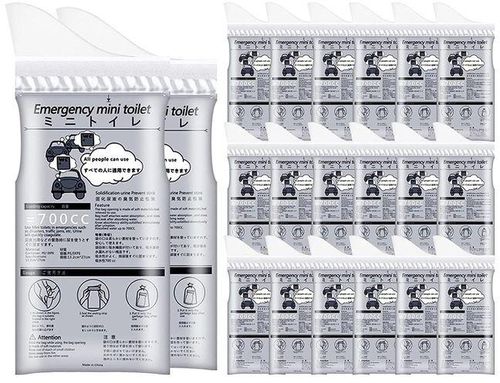 Generic 20Pcs Disposable Urinal Bags,700ML Emergency Mini Toilet