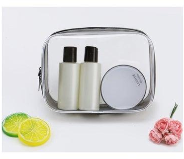 Portable Cosmetic Bag Clear/Black
