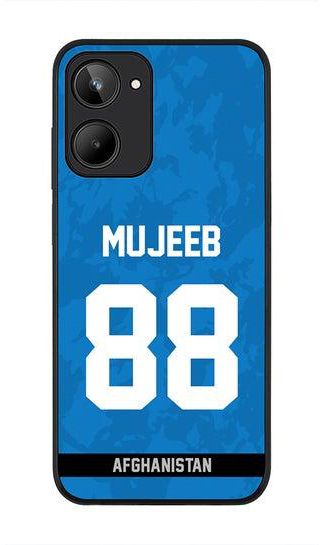 Cover for Realme 10 4G Case , Rugged Black Slim fit Soft Flexible Thin Protective Phone Cases - Player Name - Mujeeb Ur Rahman, Jersey Number- 88